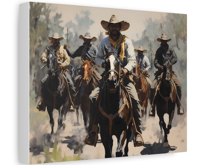 Cowboys on the Run | Cowboys on the Run Wall Hanging | Wild West Print |  Cowboy Art Decoration | Western Themed Gift | Cowboy Home Decor