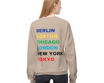 Marathon Cities Sweatshirt, Running Crewneck, Six Majors Abbott, Athletic Apparel, Runner Gift