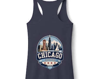 Chicago Marathon Tank | Chicago skyline 26.2 race singlet