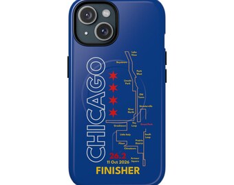 2026 Chicago Marathon Finisher Route Phone Case | Magnetic iPhone Case