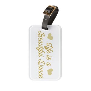 Elegant Luggage Tag - Inspirational Travel Accessory, Gift for Travelers, Baggage ID, Wanderlust Decor, Perfect for Weddings, Anniversaries
