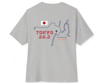 Tokyo 2026 Marathon Finisher T-Shirt, Unisex Boxy Tee, Japan Souvenir