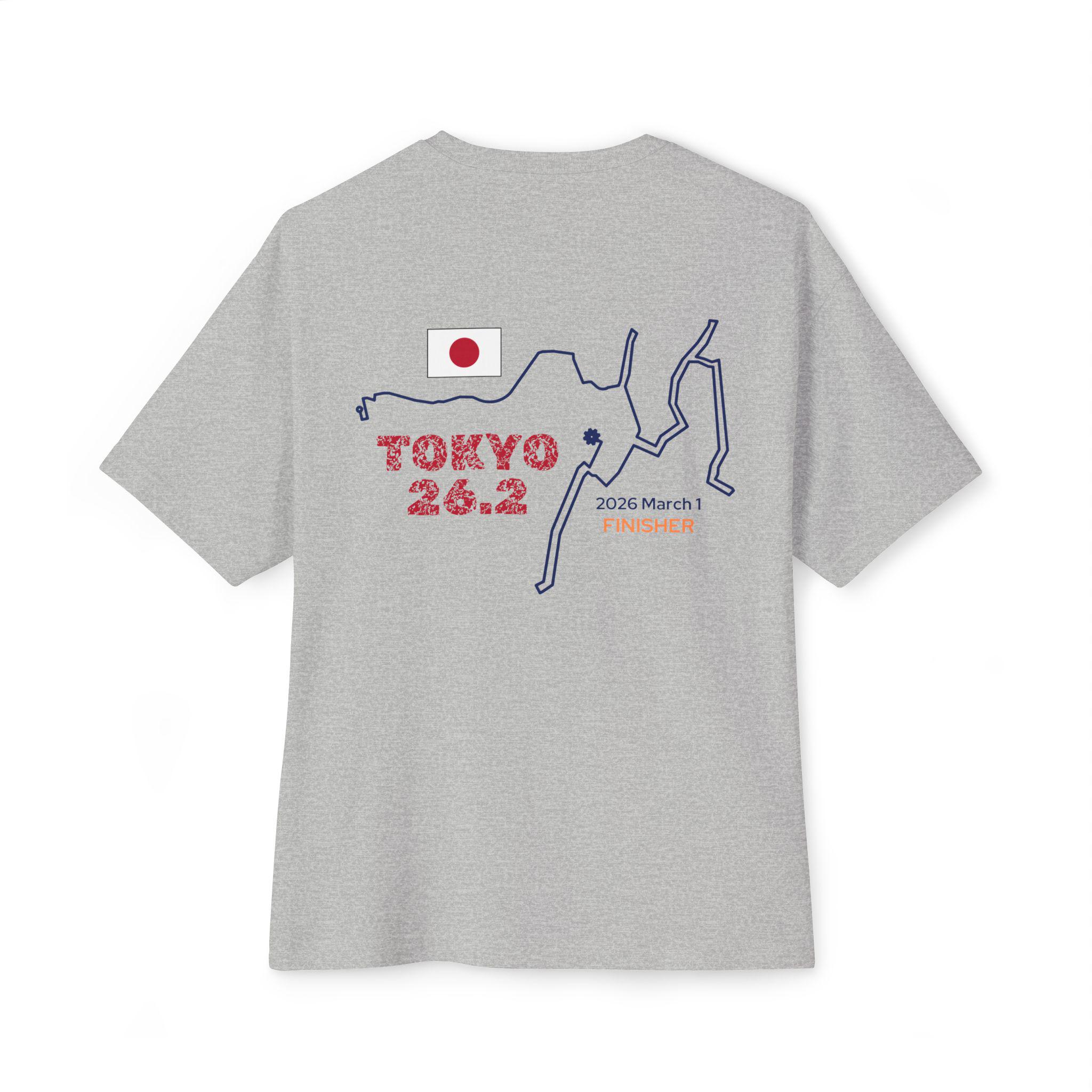 Tokyo 2026 Marathon Finisher T-shirt, Unisex Boxy Tee, Japan