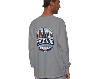 2026 Chicago Marathon Finisher Shield Long Sleeve T-Shirt | Skyline 26.2