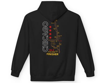 Hoodie voor finishers van de Chicago Marathon 2026, comfortabele trui voor de racedag, unisex hardloophoodie, cadeau voor hardlopers, kleding voor de 26.2 marathon