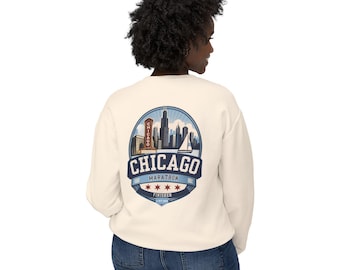 2026 Chicago Marathon Finisher Crest Sweatshirt | Chicago Skyline 26.2 Running Crewneck