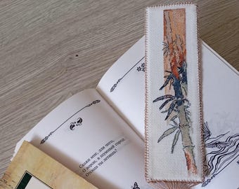 Bamboo Bookmark Cross Stitch Pattern: Asian Decor (PDF Pattern)