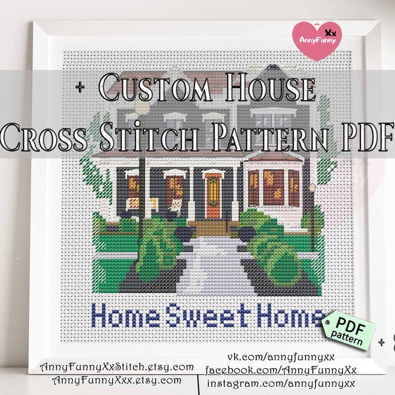 House Cross Stitch - Etsy