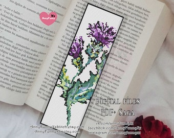 Thistle Cross Stitch Bookmark Pattern: Scottish Outlander Embroidery (PDF Pattern)