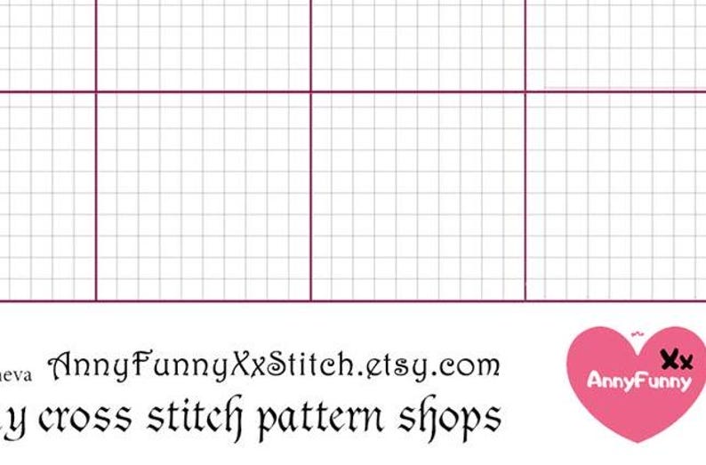 Cross Stitch Graph Paper PDF, JPG, Letter Format Instant Download Needlework Grid Paper ...