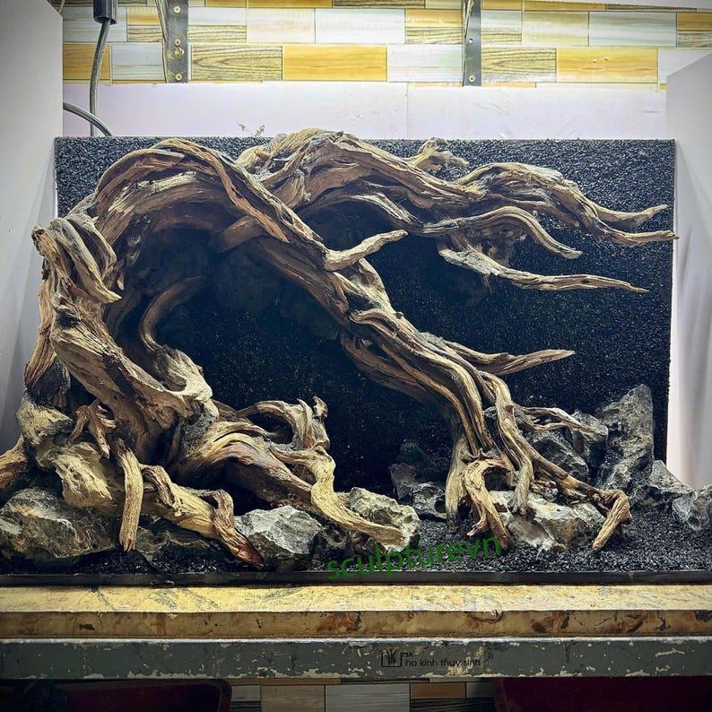 Aquarium Driftwood Decor: Natural Aquascaping for Fish & Shrimp - Etsy - Natural Driftwood Aquarium Decorations For Goldfish