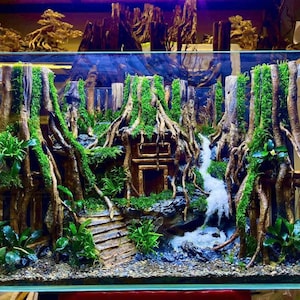 Aquascape Aquarium, Aquascaping Dekor, Aquarium Dekor, Wohnkultur, Büro Dekor Garnelen, Aquarium Dekor