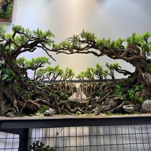 Jungle Aquascape with artificial plants, Aquascaping Decor,Aquarium Decor,Home Decor,Office Decor Shrimp,Fish Tank decor, Shrimp Tank Decor.