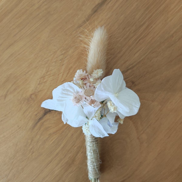 Boutonnière fleurs séchées