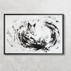Kitsune - Japanese Style Poster Print | Wall art | Wall decor | Home decor | Fine art | Giclée print