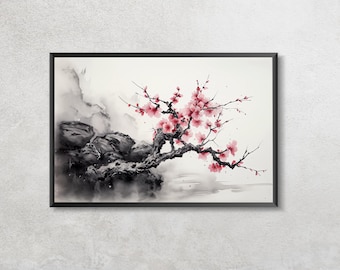 Cherry Blossom | Digital Art Print | Wall Art | Digital Download | Home Decor | Printable Art | Wall Decor