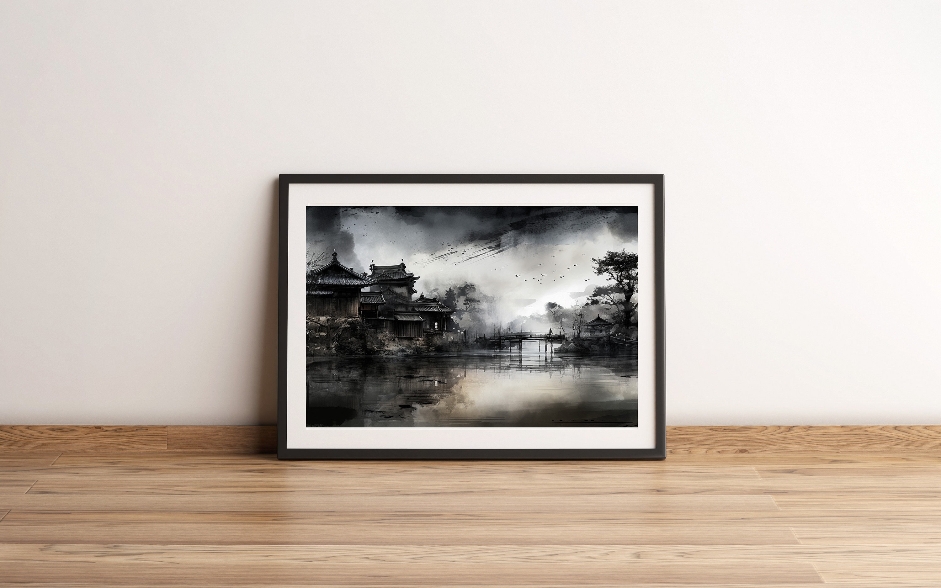 Japanese Edo Period Village Poster Print Wall Art Wall - Etsy