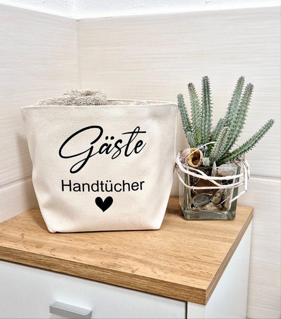 Aufbewahrungskorb Handtuch Bad / Gäste WC Notfallkörbchen Gästehandtücher