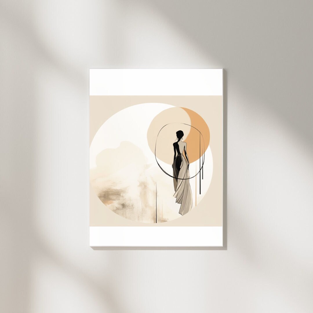 Wall Artline Artwoman Silhouette canvas Artgallery Etsy