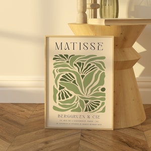 Matisse Print, Sage Green Henri Matisse Poster, Maximalist Decor, Matisse Wall Art, Gift Idea, Living Room Decor, Wall Art, Gift for her