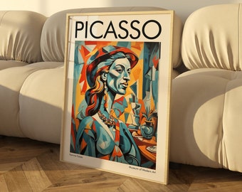Pablo Picasso Druck, Picasso Poster, Abstrakter Minimalistischer Druck, Geschenk Idee, Wohnzimmer Wand Kunst, Flur Dekor, Wohn Dekor, Geschenk für sie