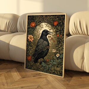 William Morris Print, William Morris Ausstellungsdruck, William Morris Poster, Vintage Wandkunst, Textilkunst, Vintage Poster, Rabendruck
