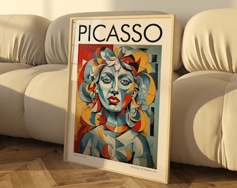 Picasso Femme Fatale Druck, Pablo Picasso Plakat, Abstrakter Vintage Druck, Wohndekor Druck, Geschenkidee, Wohnzimmer Wandkunst