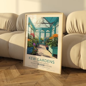 William Morris Poster, Kew Gardens Druck, London Poster, Botanische Gärten Druck, Vintage Wandkunst, Blumenkunst, Rousseau Kunst, Herbst Dekor