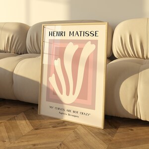 Henri Matisse Print, Fine Art Poster, Pink Wall Art, Bedroom Decor, Living Room Wall Print, Preppy Room Decor, Modern Art Prints, Gift idea