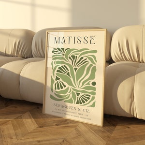 Matisse Print, Sage Green Henri Matisse Poster, Maximalist Decor, Matisse Wall Art, Gift Idea, Living Room Decor, Wall Art, Gift for her