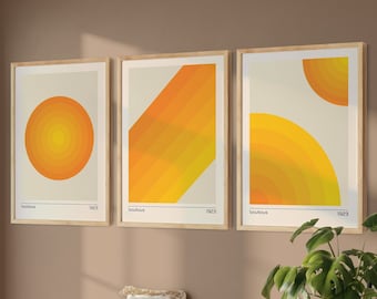 Bauhaus-tryckset med 3: Modern abstrakt konst från mitten av århundradet