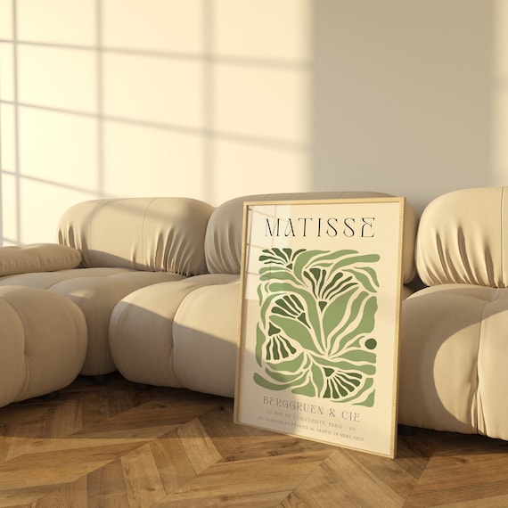 Matisse Print, Sage Green Henri Matisse Poster, Maximalist Decor, Matisse Wall Art, Gift Idea, Living Room Decor, Wall Art, Gift for her