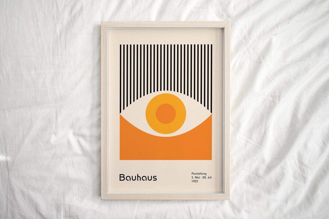 Bauhaus Exhibition Poster, Mid-century Art Print, Minimalist Wall Art ...