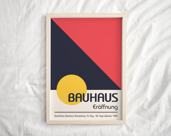 Cartel de la exposición Bauhaus de 1923: Impresión geométrica moderna de mediados de siglo