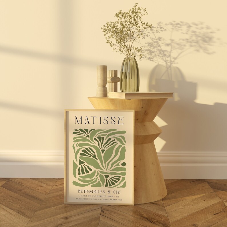Matisse Print, Sage Green Henri Matisse Poster, Maximalist Decor, Matisse Wall Art, Gift Idea, Living Room Decor, Wall Art, Gift for her
