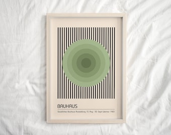 Cartel de la exposición Bauhaus de 1923: Arte geométrico moderno de mediados de siglo