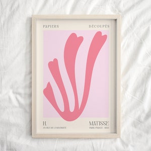 Pastel Pink Henri Matisse print, Matisse Exhibition Poster, Gallery Wall Art Print, Wall Decor, Art Print, Living Room decor Fall home decor
