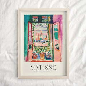 Henri Matisse The Open Window, Matisse Vintage Poster, Art Prints, Matisse Print, Matisse Painting, Colorful Art Print, Museum Exhibition