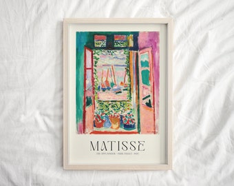 Henri Matisse The Open Window, Matisse Vintage Poster, Art Prints, Matisse Print, Matisse Painting, Colorful Art Print, Museum Exhibition