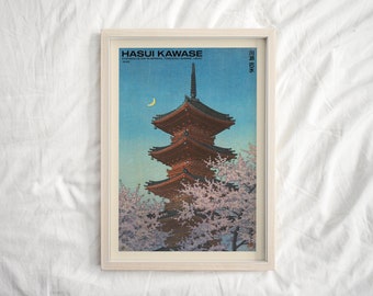 Hasui Kawase Print, Toshogu Shrine Exhibition Poster, Ueno, Living Room Wall Art, Hasui Wall Art, Japanese Art Print, Modern Home Decor