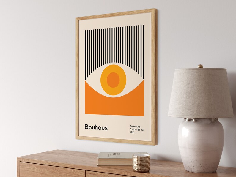 Bauhaus Exhibition Poster, Mid-century Art Print, Minimalist Wall Art ...