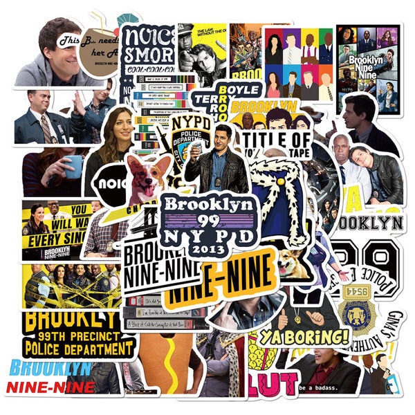 50pcs Waterproof Vinyl Brooklyn Nine-nine Sticker Pack For Laptop,water Bottle