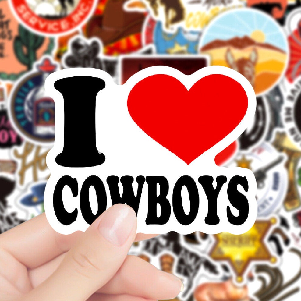 50pcs Vinyl Cowboy Sticker Pack for Laptop Water Bottle Skateboard ...