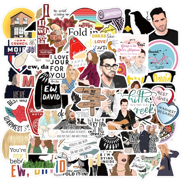 50pcs Waterproof Vinyl Schitt's Creek Sticker Pack For Laptop,water Bottle