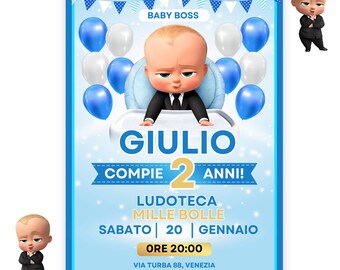 Invito Digitale BABY Cartone Animato bambino - Invito compleanno BABY Cartone Animato bambino - Invito Whatsapp BABY Cartone Animato bambino