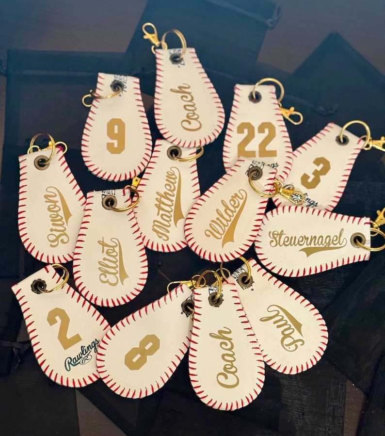 Baseball Keychain- Handmade From Real Rawlings Baseballs- Gifts for ...