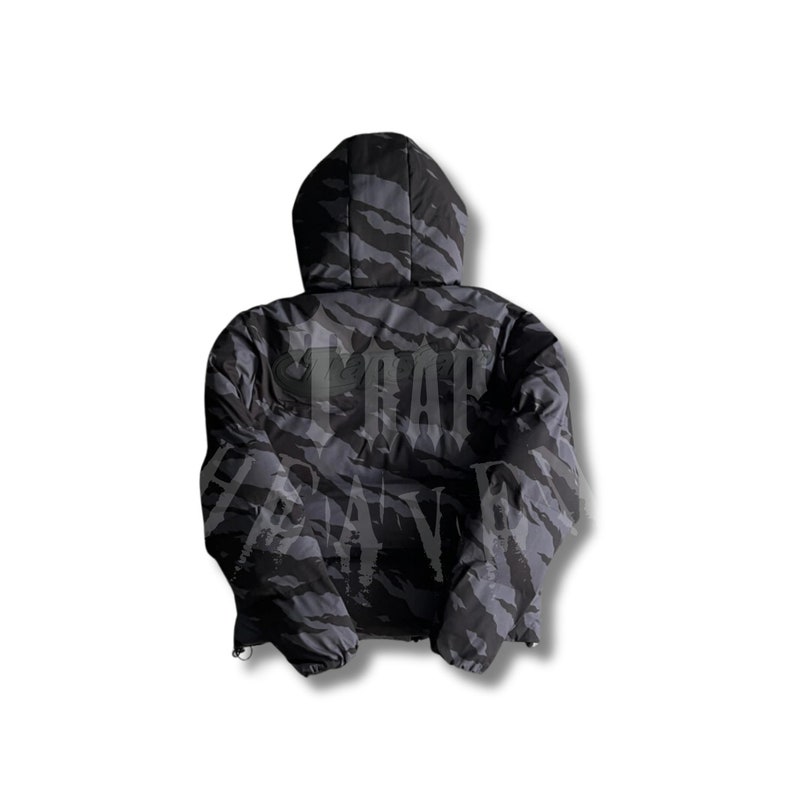 Trapstar Hyperdrive Technical Pufferblack Tiger Gray Camo Etsy