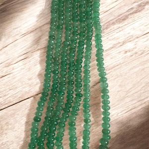 100 % Natural Green Aventurine Smooth Rondelle Beads/Green Aventurine Rondelle Beads