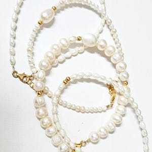 Handmade Pearl Bracelet: Gold Plated 925 Silver