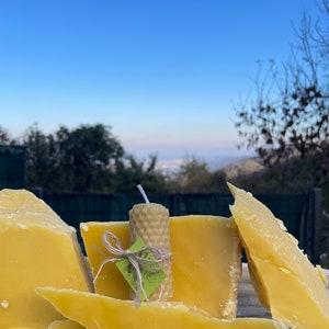 Cera d’api pura100% naturale|pure bees wax cera di montagna apicoltura Alpi Cozie cera Piemonte